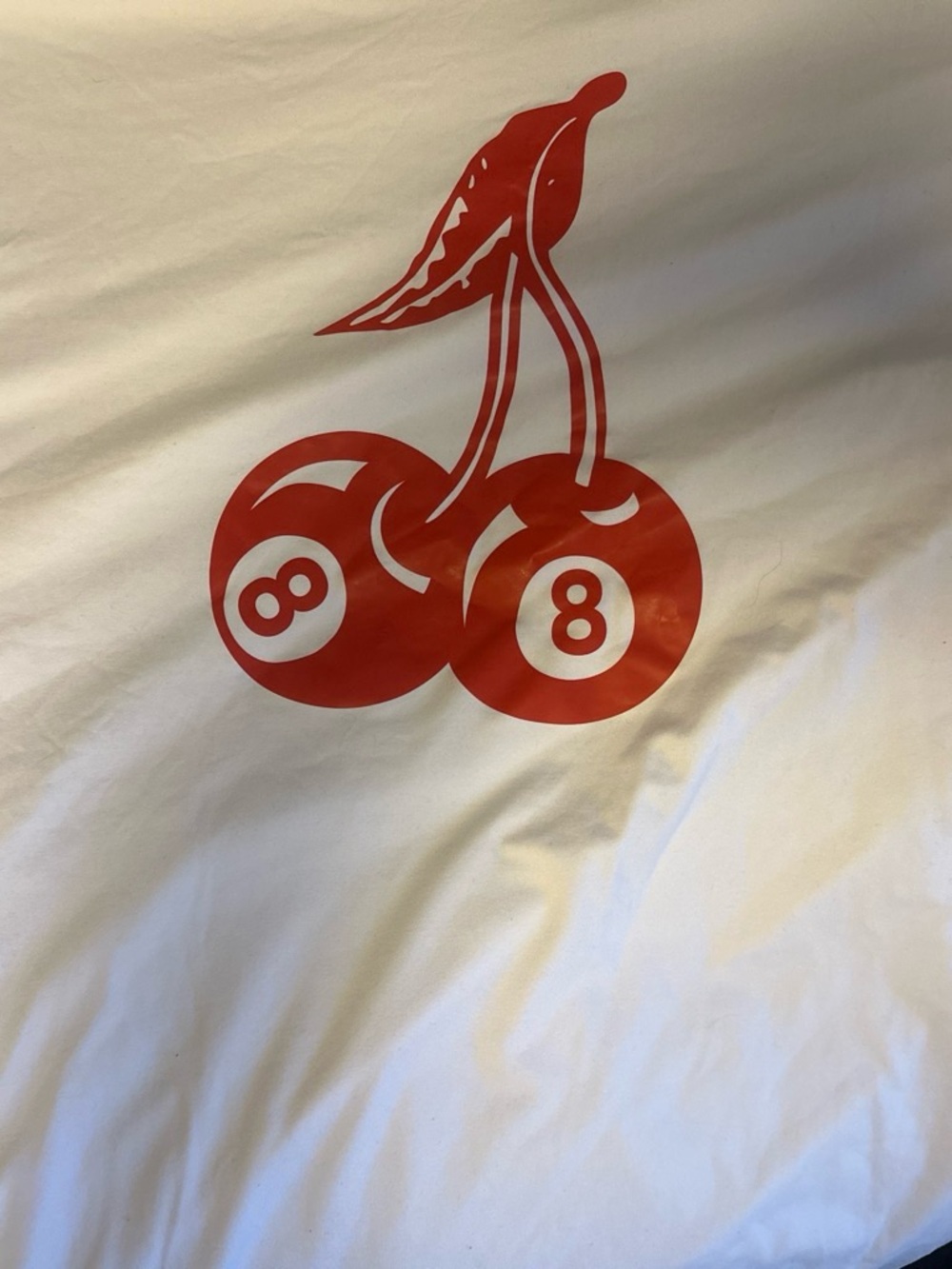 Red Cherry 8-Ball Graphic Game Pillow Cover - Unbranded